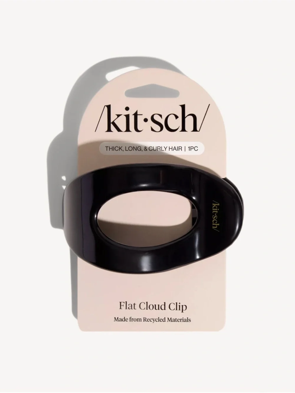 Flat Cloud Clip Large Black Kitsch